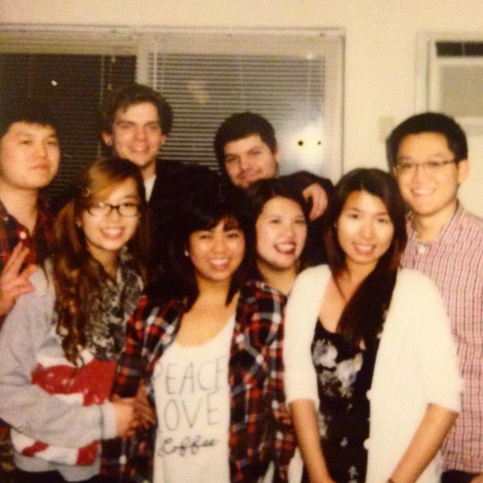 The Luong family girls and their men.