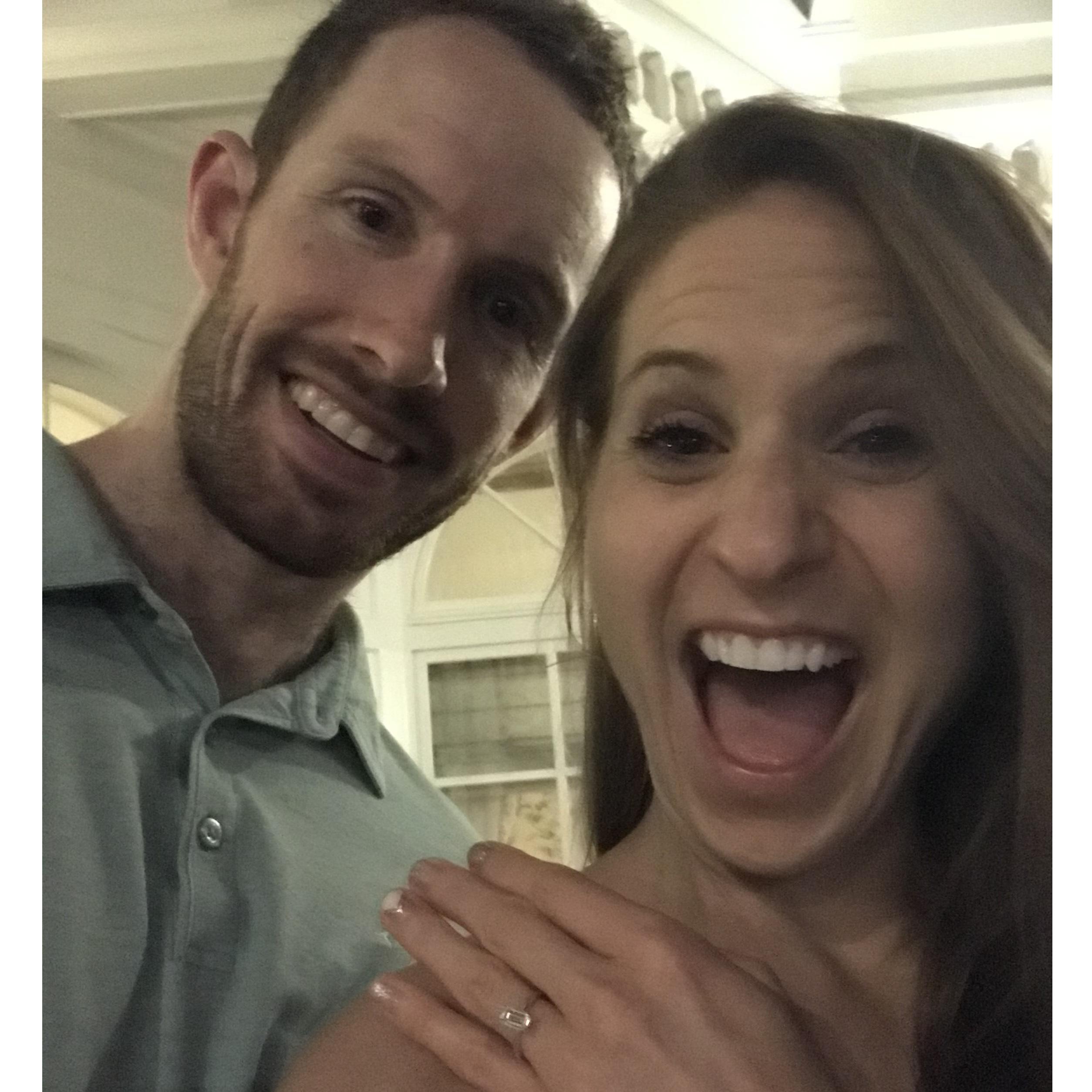 The night we got engaged!