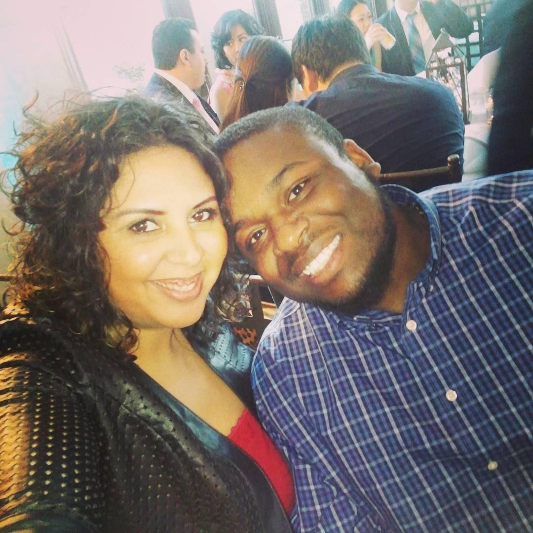 At a friend's wedding here in Dallas on our first road trip together!