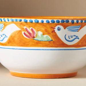 Vietri Campagna Deep Serving Bowl - Orange Bird