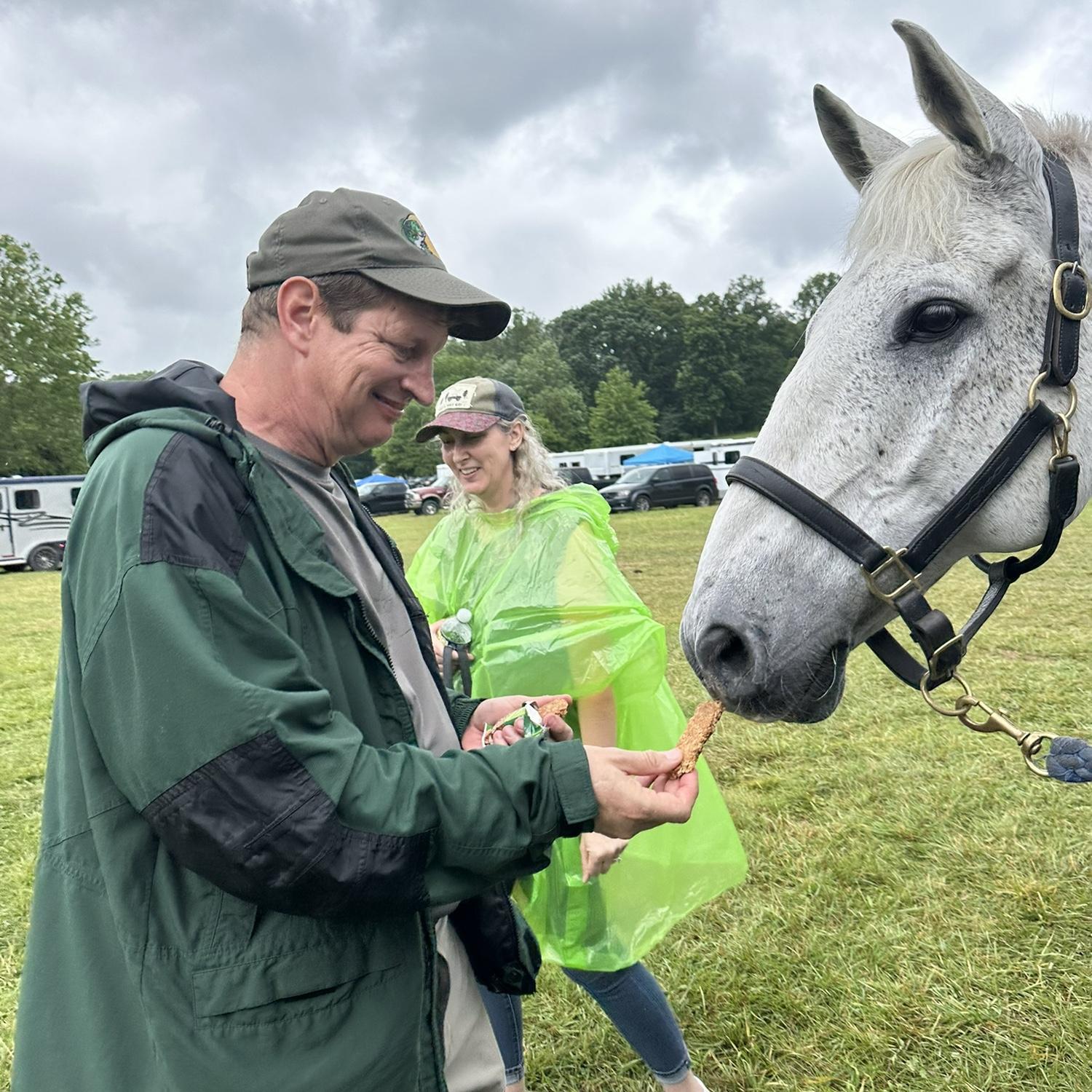 My “pit crew” for Jenny Camp Horse Trial…Keith’s the best “horse husband” a girl can ask for! He organized the group so all parts were videoed so I could watch them after the event.