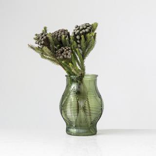 Embossed Glass Vase