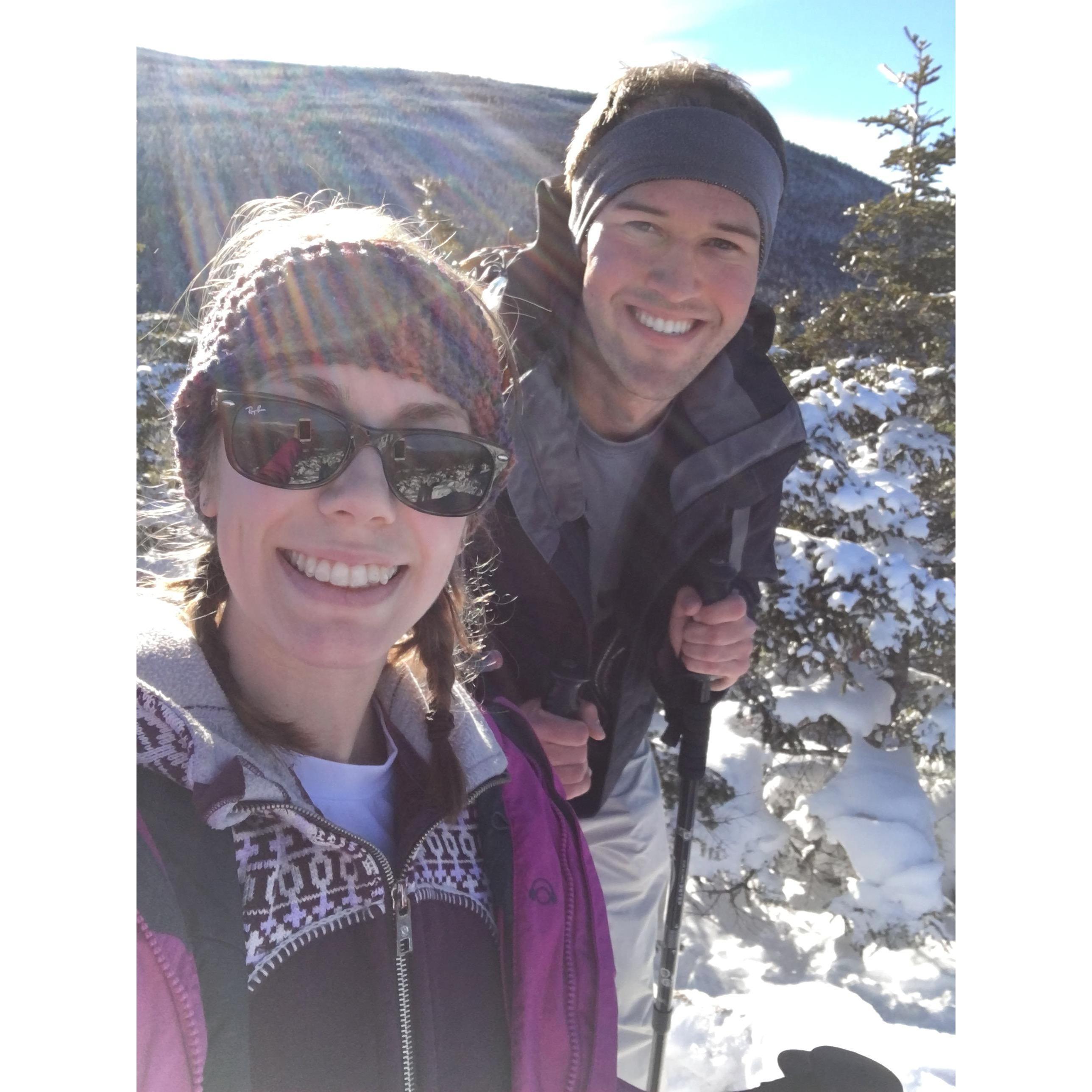 January hiking for our second anniversary in the White Mountains, 2016