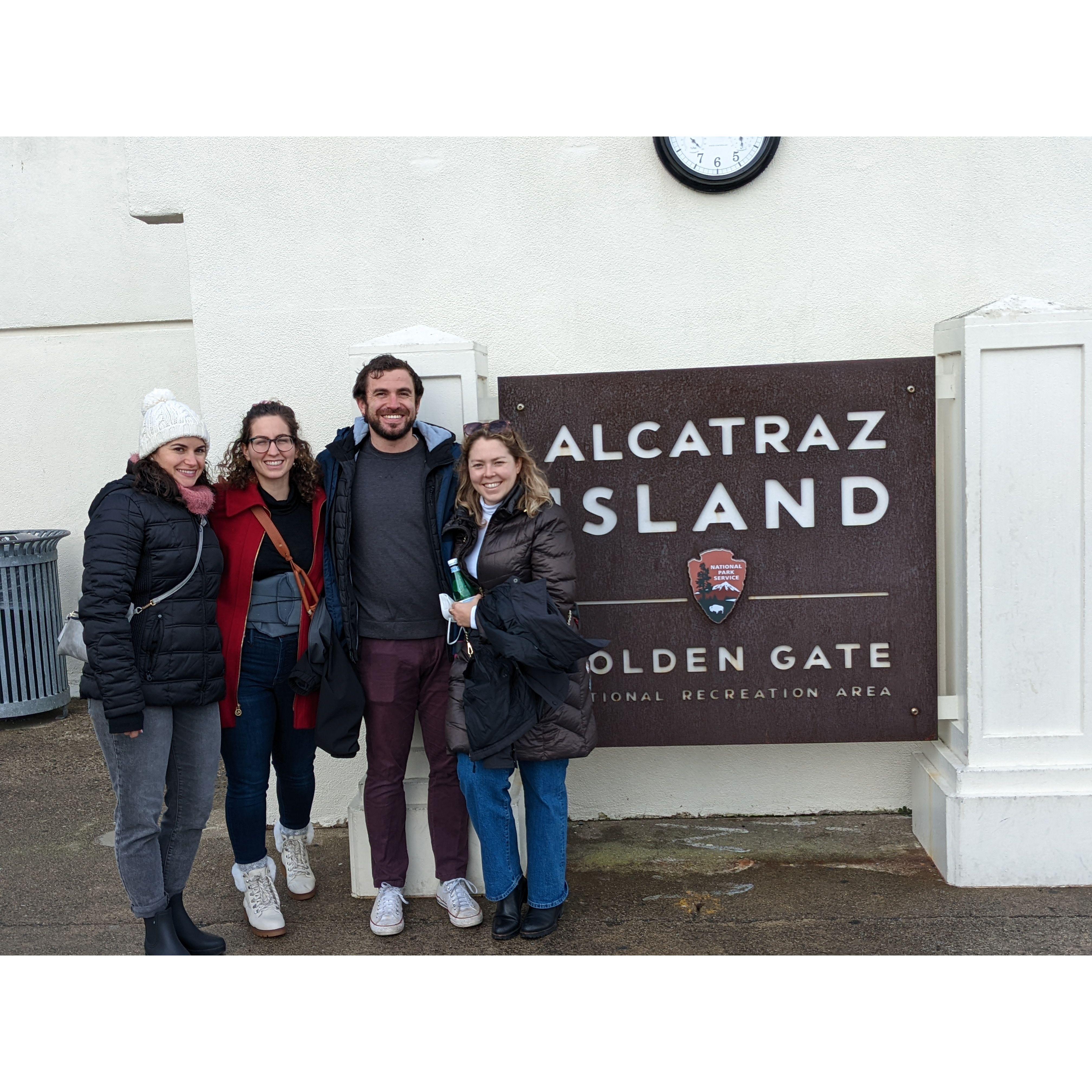 December 2021: Alcatraz with Leo, Liz, Julia and Leo