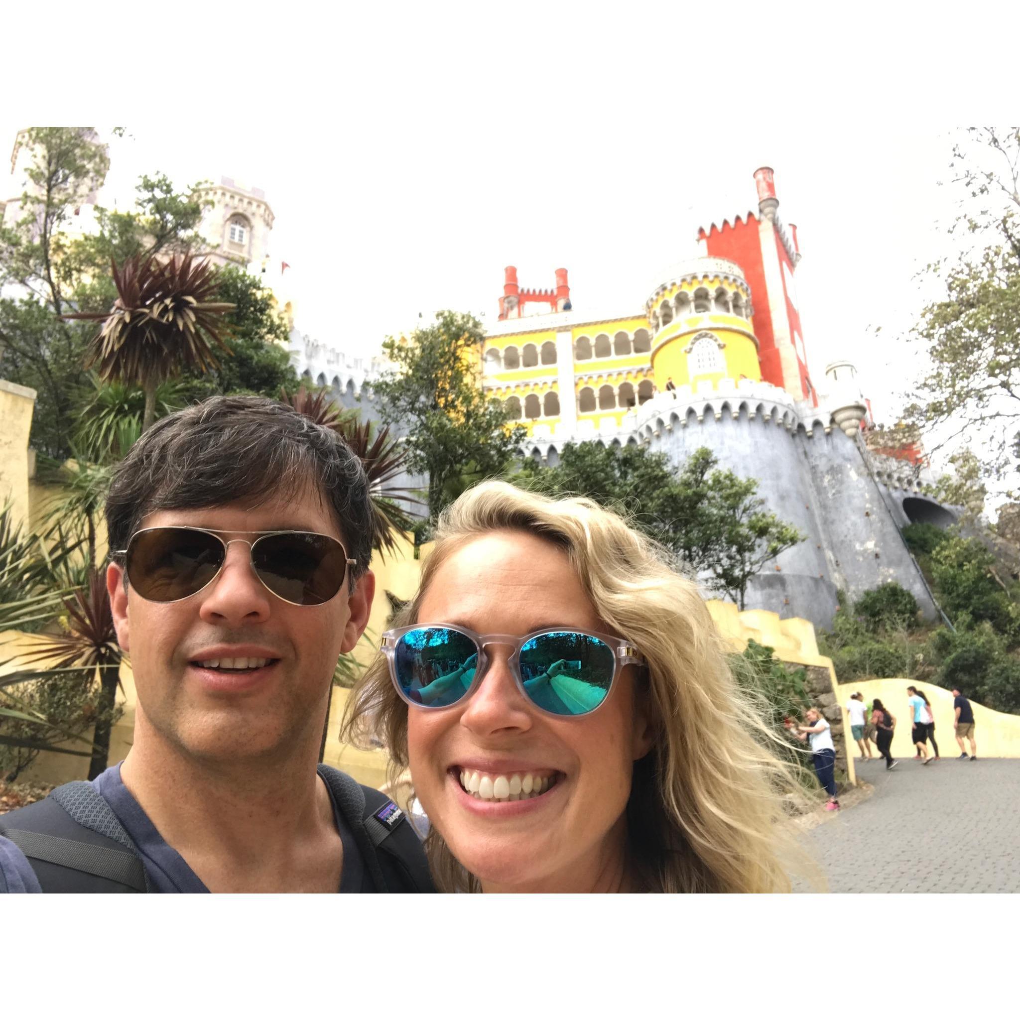 Walking around an actual fairy tale castle in Sintra, Portugal