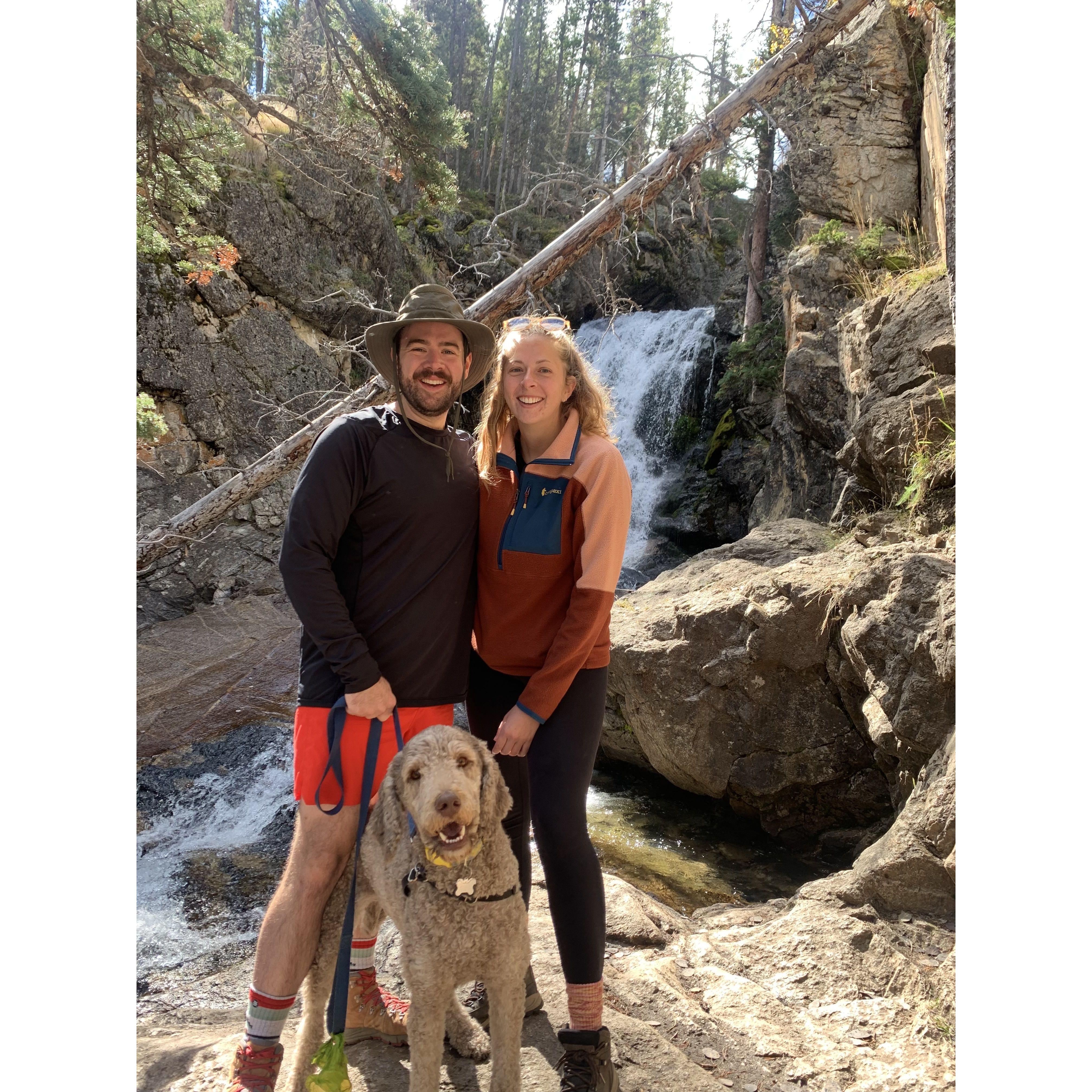 Exploring our new surroundings with lots of hikes with our dog Kuzco