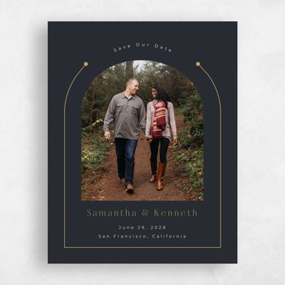 Ebony, Black Wedding Save the Date - Suzi Photo