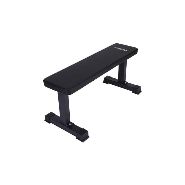 HolaHatha Steel Frame 600 Pounds Capacity Foam Padded Flat Weight Fitness Equipment Home Gym Freeweight Barbell Bench for Strength Training