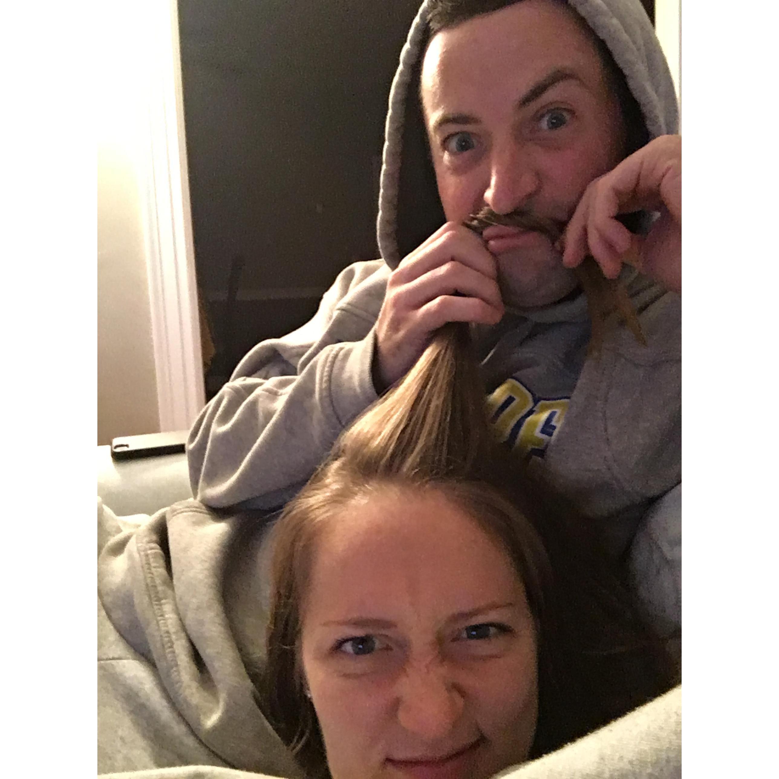 he played with her hair nonstop