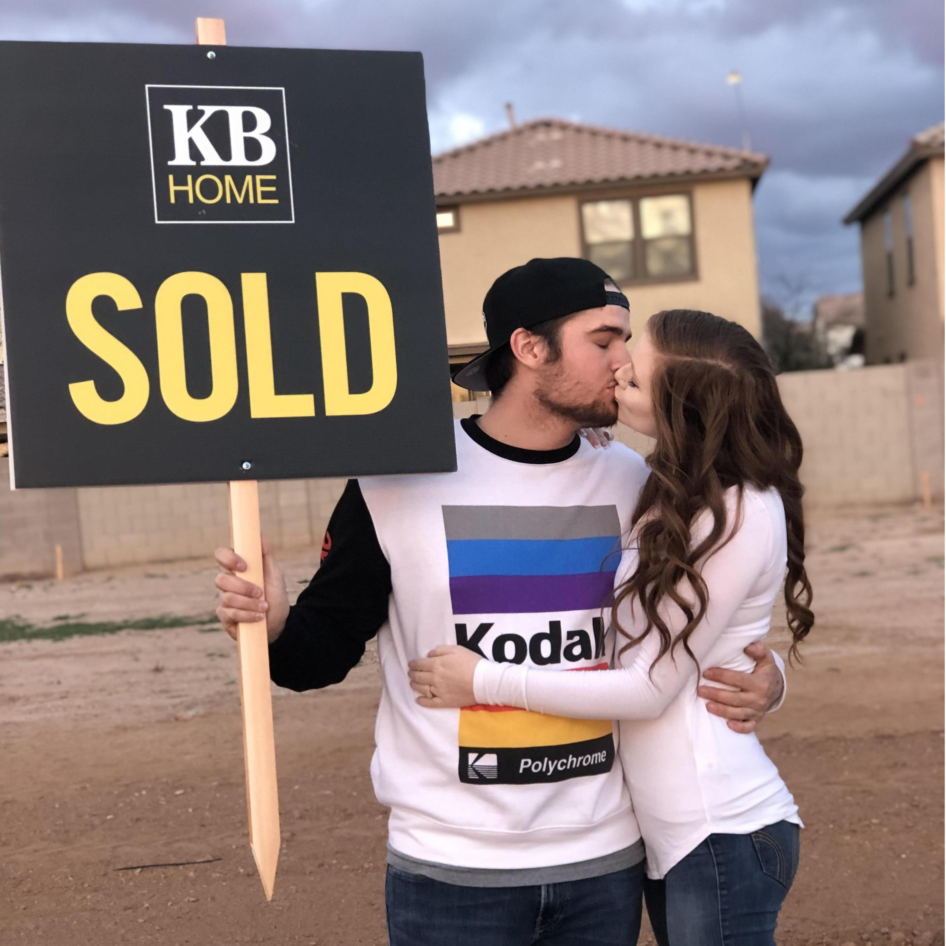 The day we signed our contract for our brand new home!
