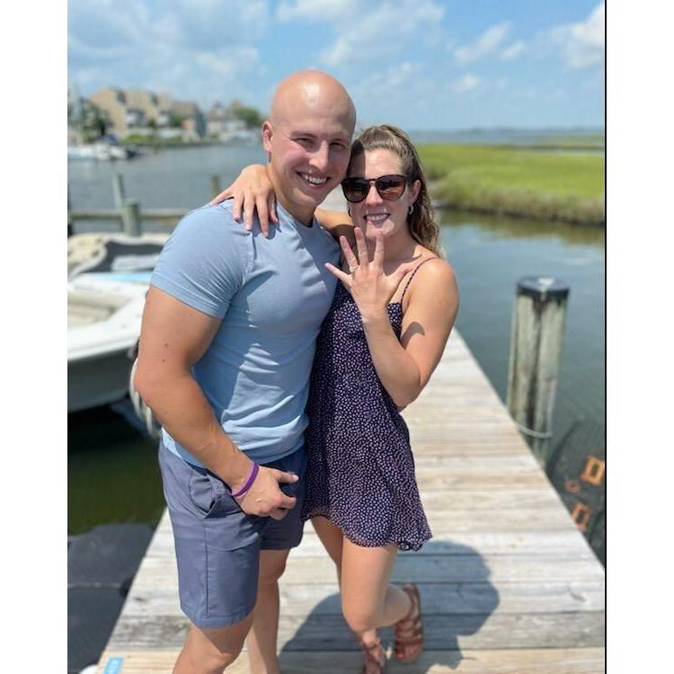 Engagement on the docks!