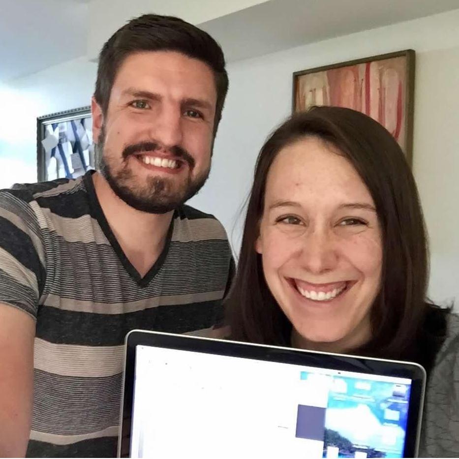 Here we are the day we signed the lease on our first apartment together. Michelle looks overjoyed, Brent looks... optimistic?