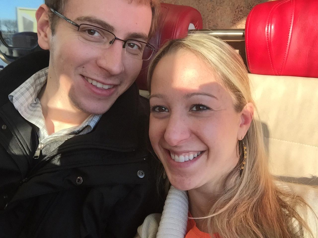 Riding the train!