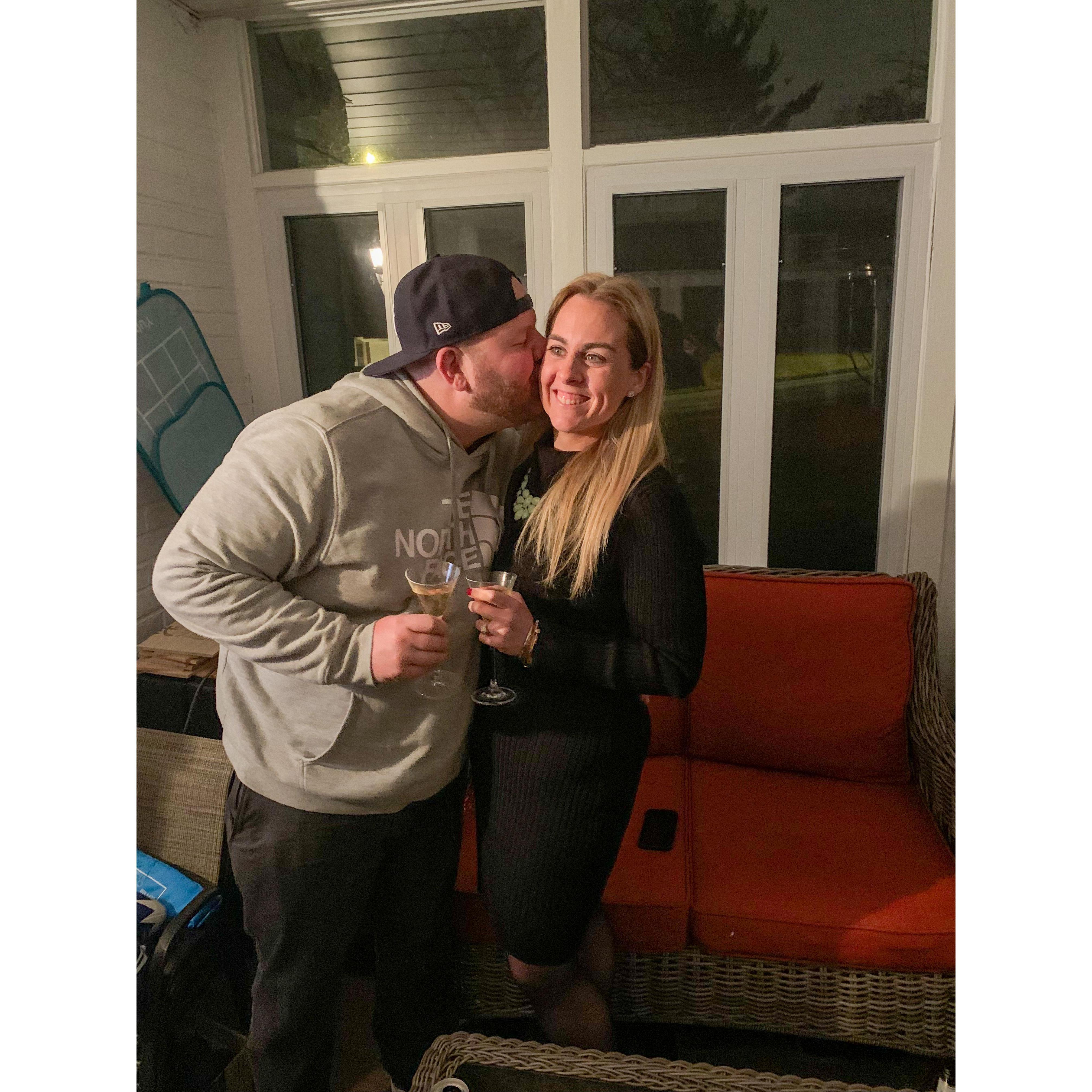 The night we got engaged December 24, 2021