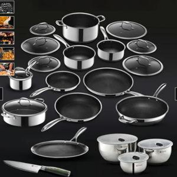 22-pc HEXCLAD Pot and Pan Set