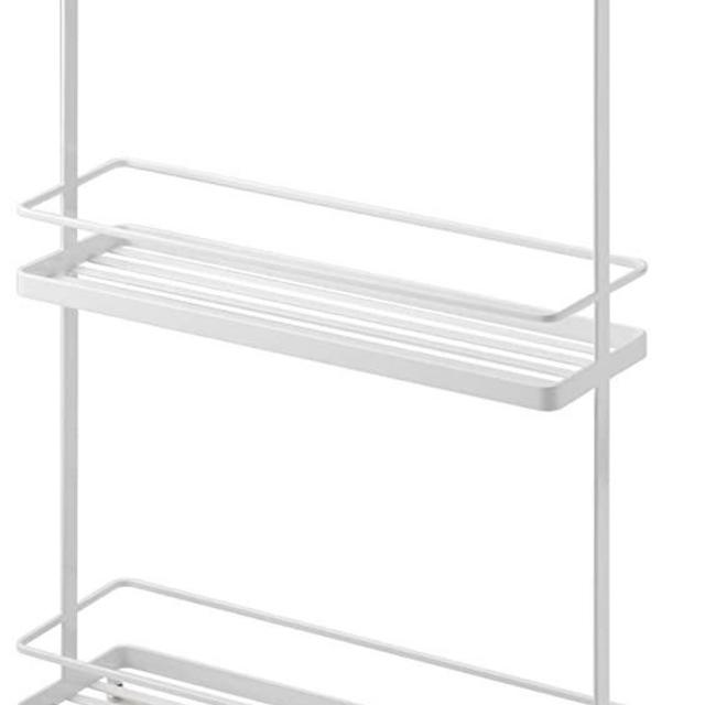 YAMAZAKI home Tower Rolling Kitchen Storage Cart, White