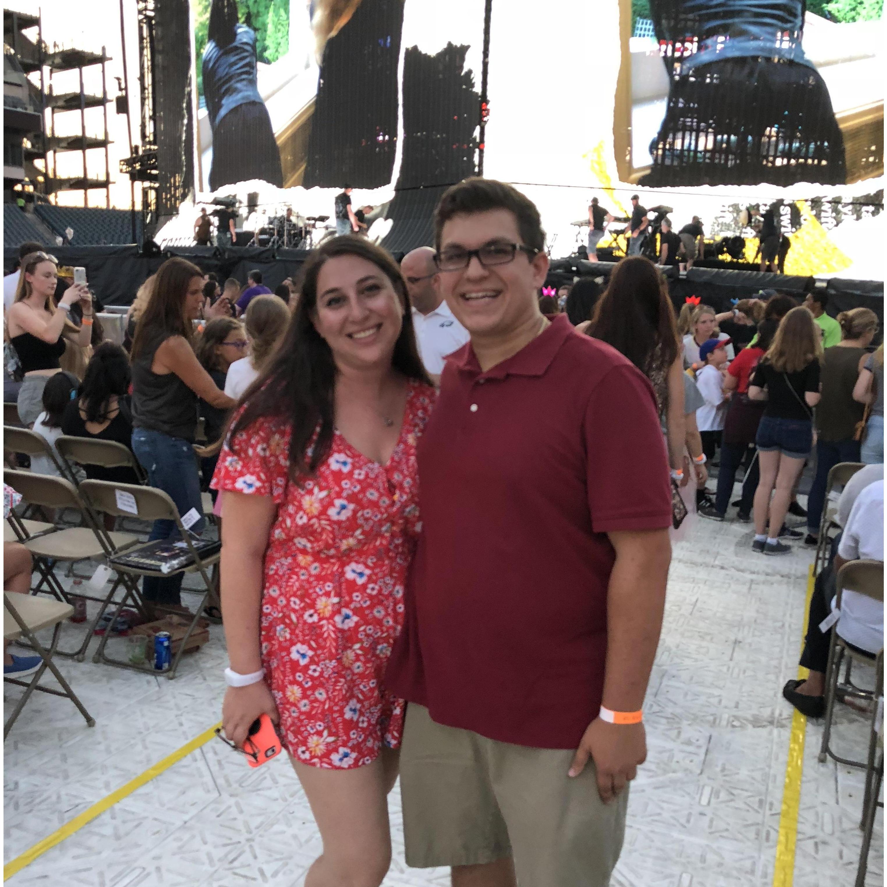 One of our favorite things to do together is see live music. This picture was from the Taylor Swift Reputation Stadium Tour. It was a great day!