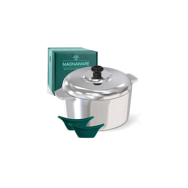 MAGNAWARE 5 Qt Cast Aluminum Round Dutch Oven with Lid – Stovetop & Oven Safe