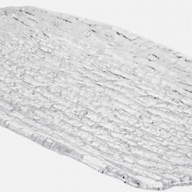 Glass serving plate
