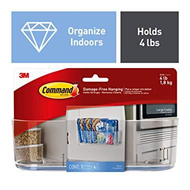 Command 4 lb Capacity Caddy, Decorate Damage-Free (HOM15CLR-ES)
