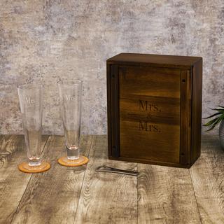 Personalized 5-Piece Pilsner Beer Glass Gift Set