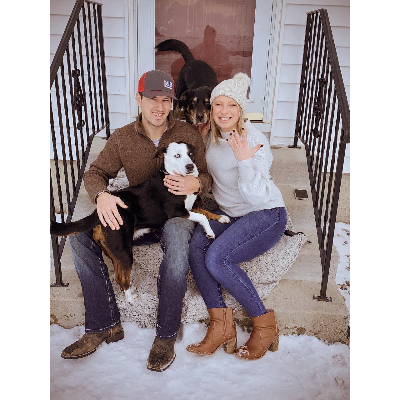 Brooke and Josh's engagement announcement.