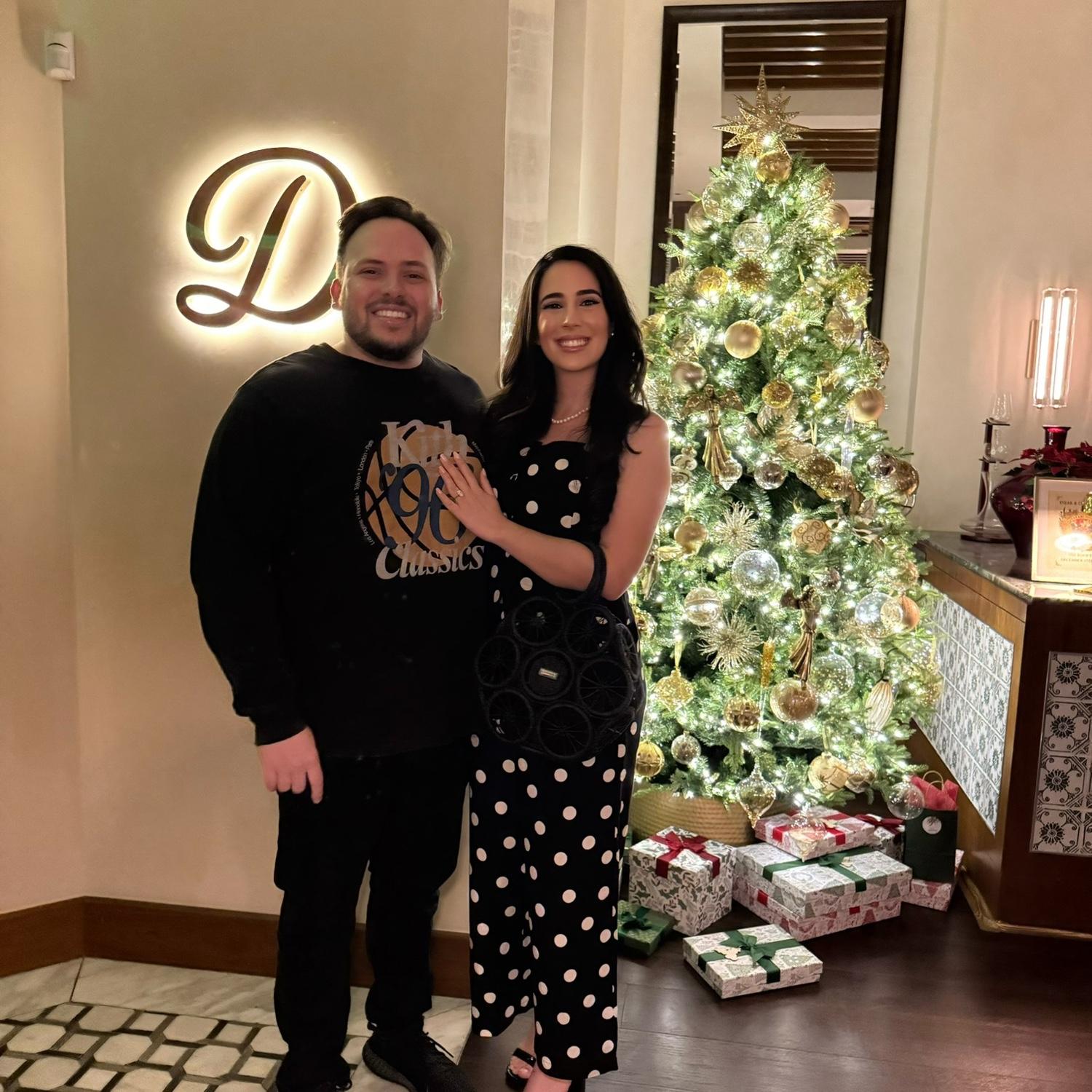 Our first dinner as fiancées