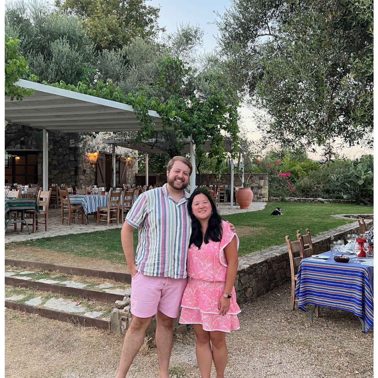At a winery in Greece!