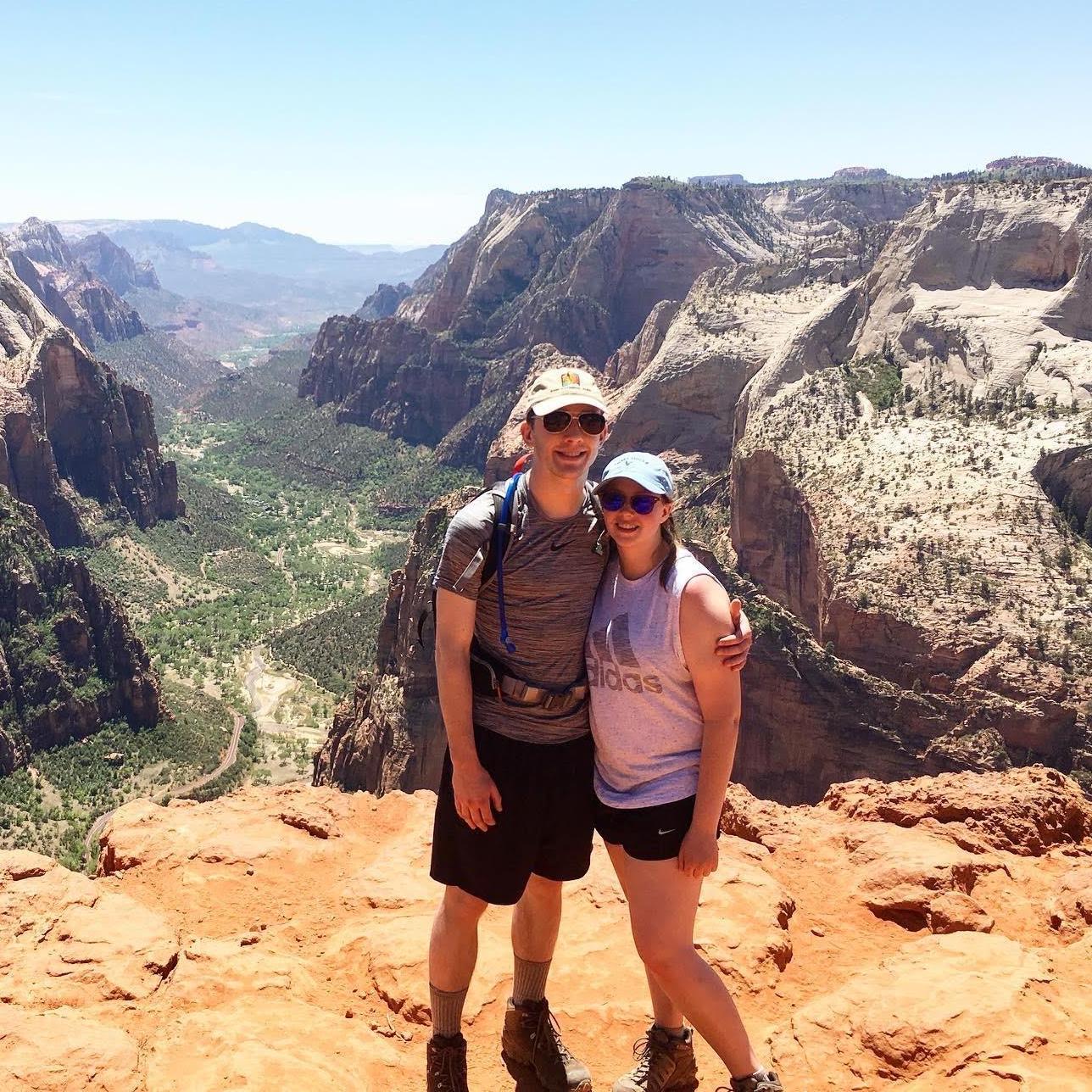 Right after we hiked up to Observation Point in Zion National Park, UT.