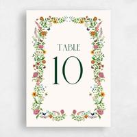 Green Wedding Table Number - Merryton