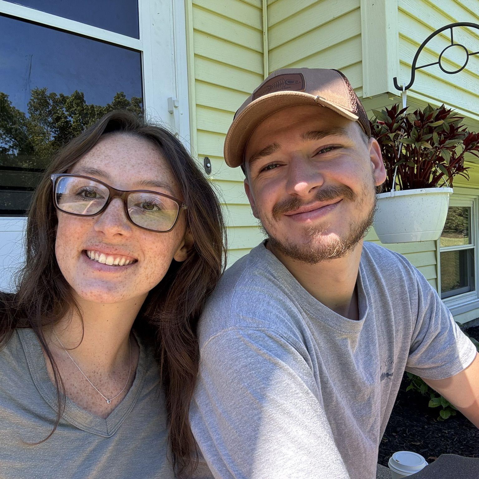 Selfie on our front step