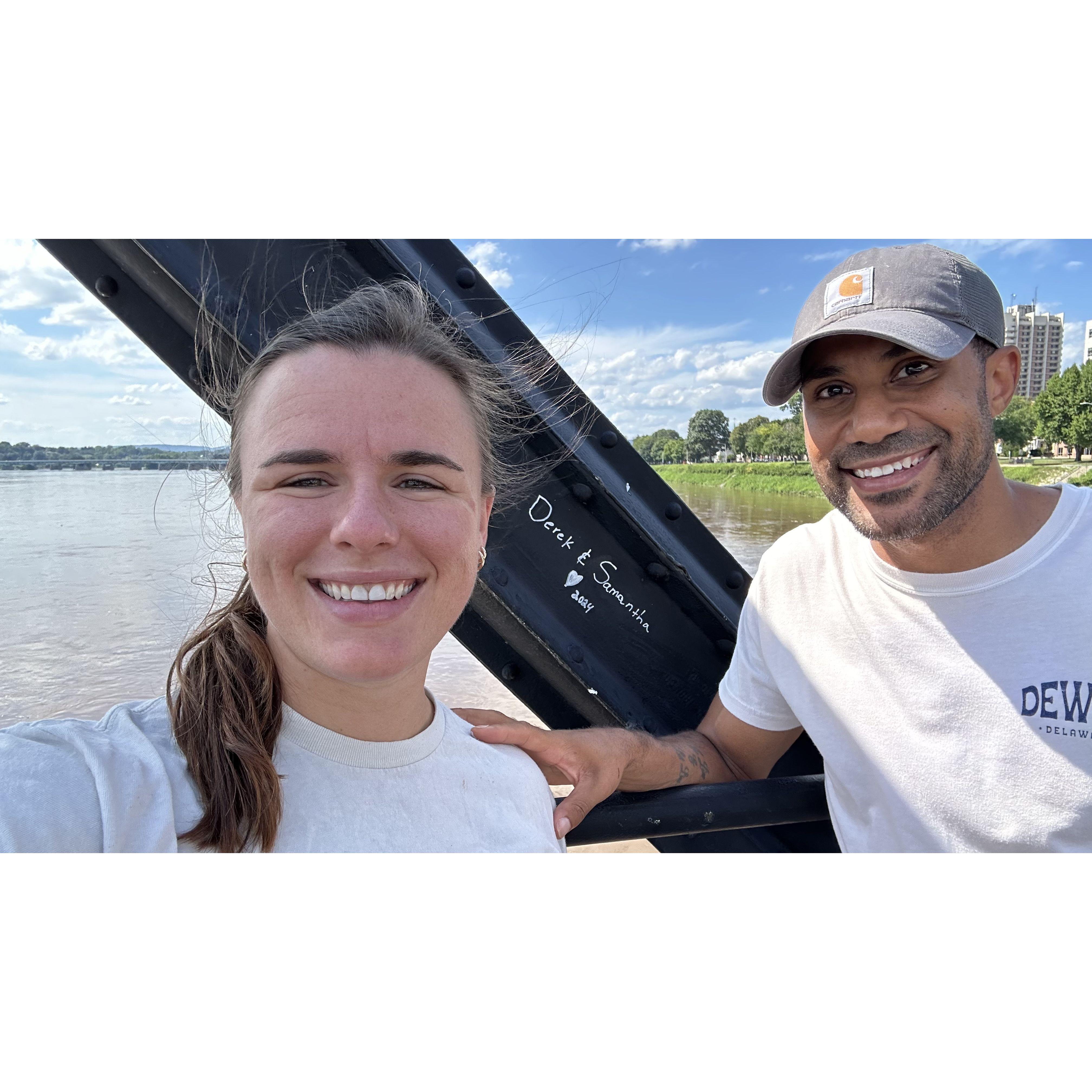 The walking bridge in Harrisburg we walk on almost everyday!