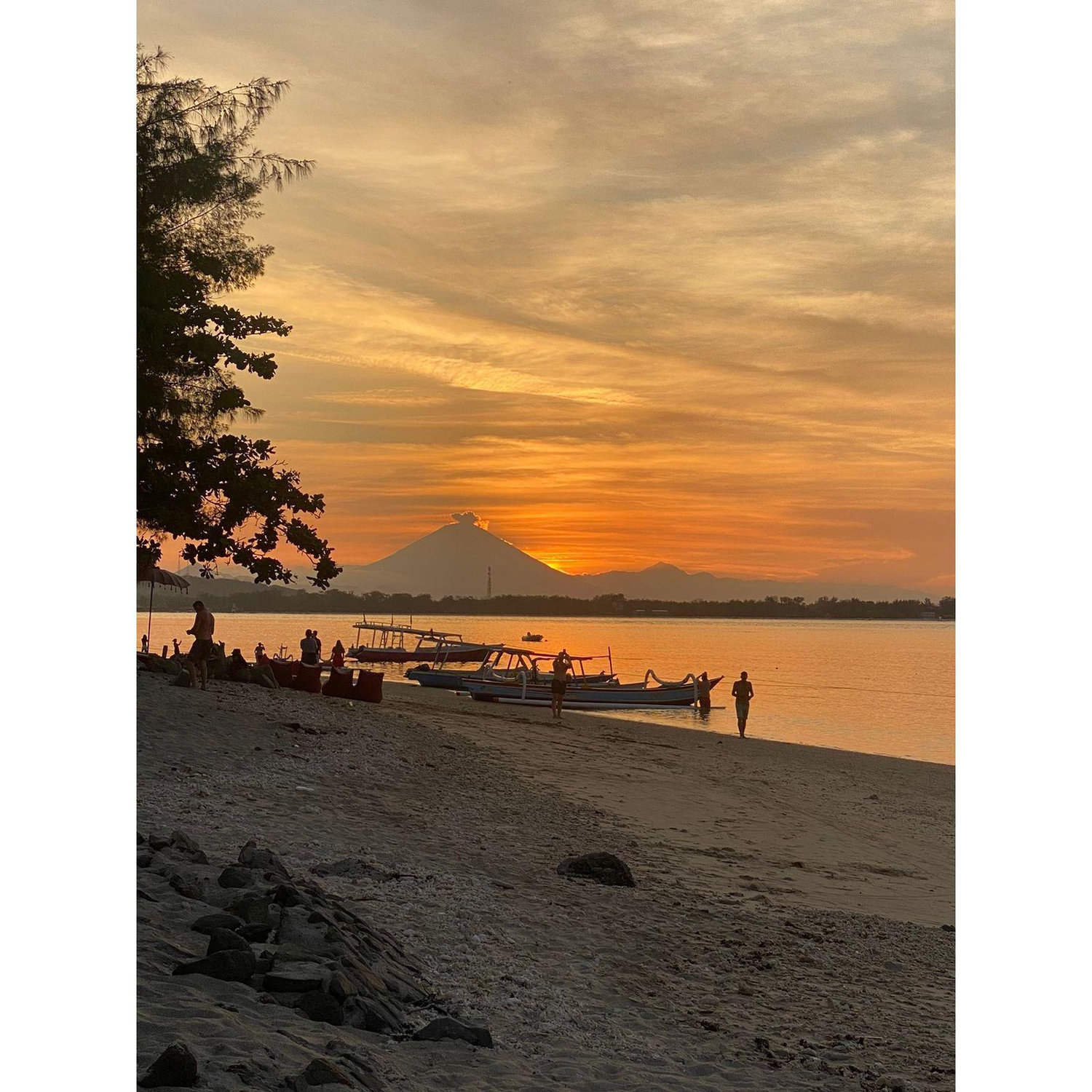 Sunset looking back at Bali