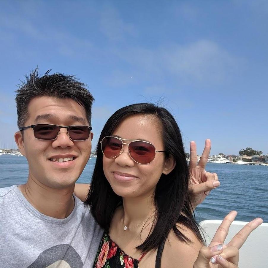 On the back of a boat about to see some whales.
