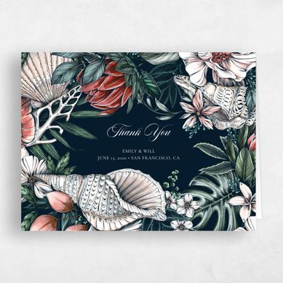 Navy, Blue Wedding Thank You - Oahu Bloom