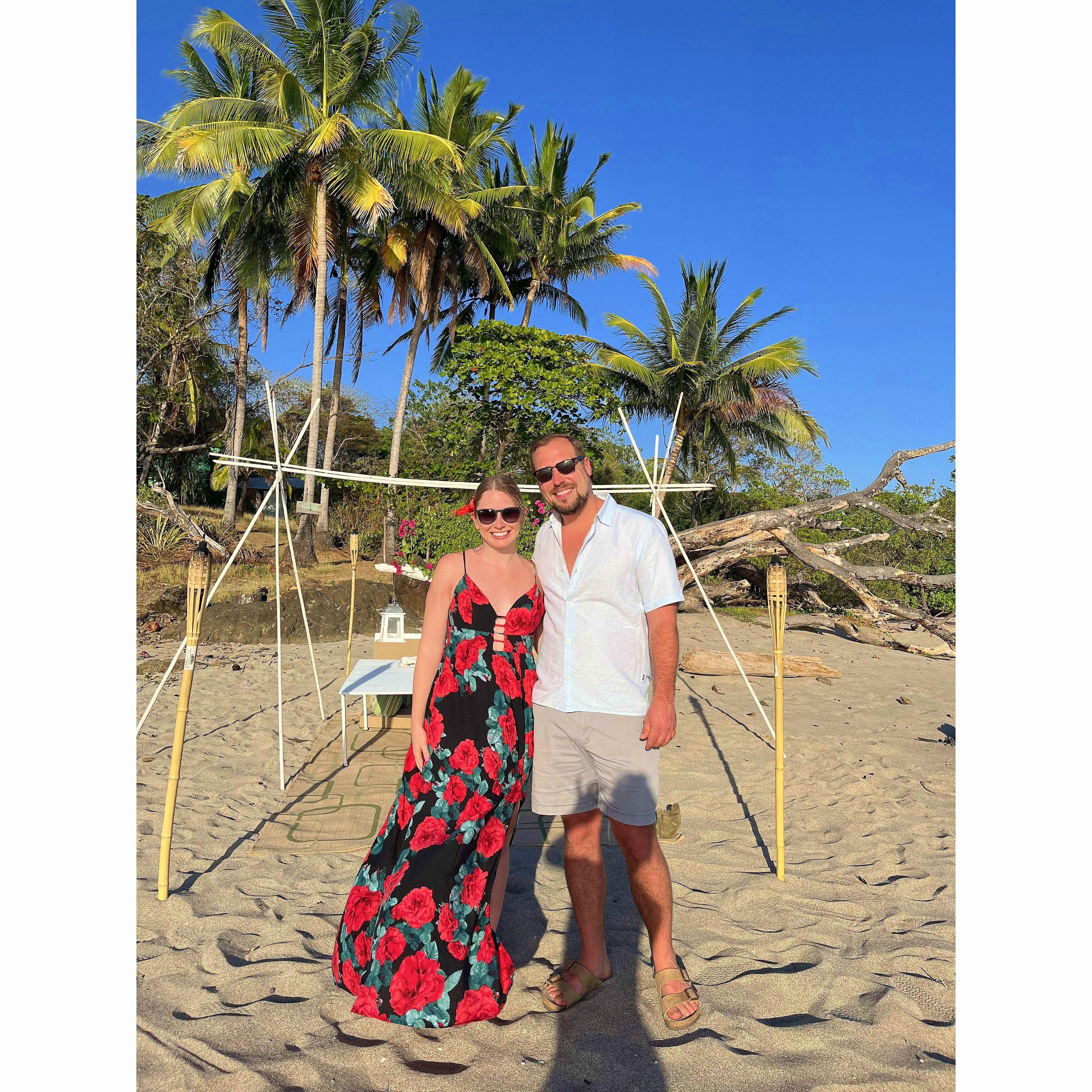 Right before Zach proposed in Costa Rica- February 10th, 2023