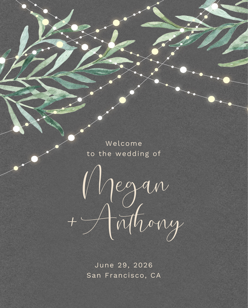 Saranac Portrait | Dark Wood | Zola Wedding Signs