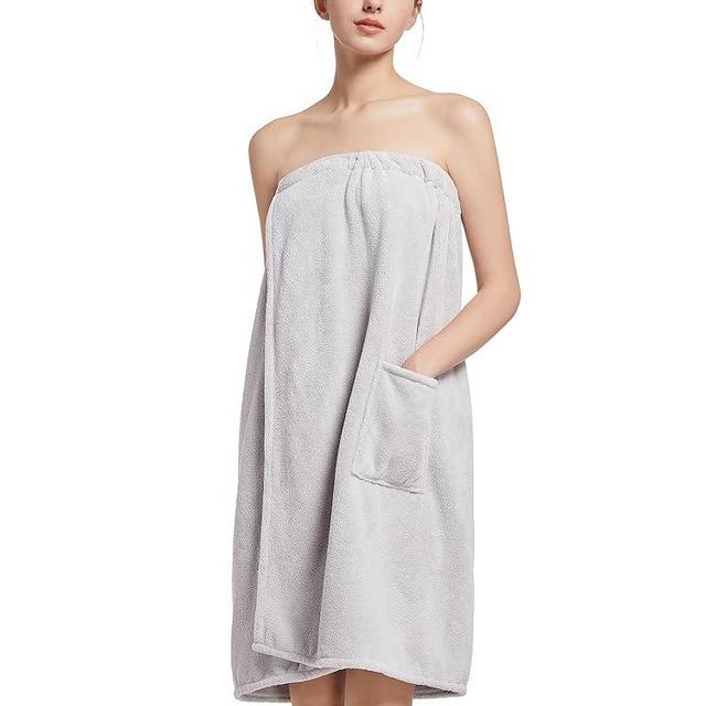 Women'S Soft Wrap Towel Full Length，Fluffy Bath Robe After Shower Female Plush Long，Spa Bathrobes Lightweight With Pockets