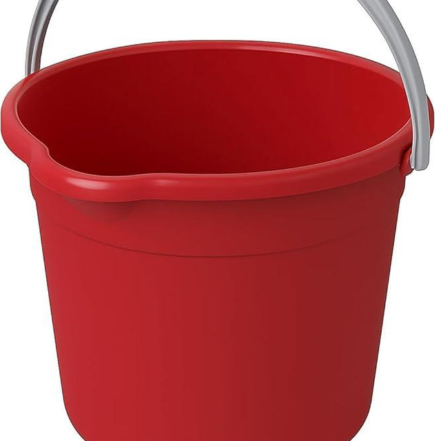 JOEY'Z 10QT (9.5L) Cleaning Bucket with Handle and Spout – Heavy Duty Mop Bucket for Household Use, Utility Pail for Water, Storage, or Car Wash - Plastic Buckets, Plastic Buckets with Handles