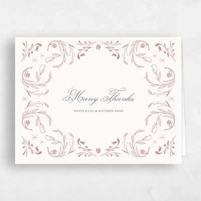 Dark Sage, Green Wedding Thank You - Camberley Landscape