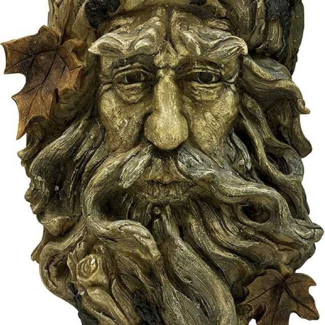 Bits and Pieces Green Man Tree Hugger Old Man Tree Faces Decor Outdoor Yard Decorations Whimsical Garden Peeker Yard Art 9.5" Tall