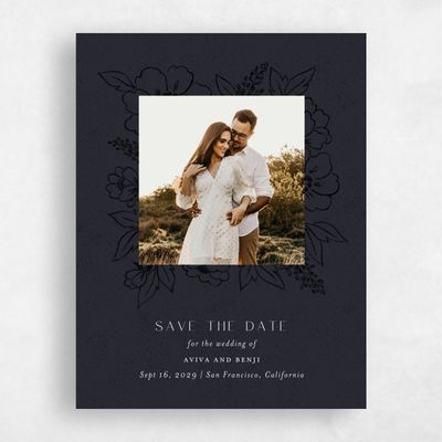 Ebony, Black Wedding Save the Date - Oriabel Photo
