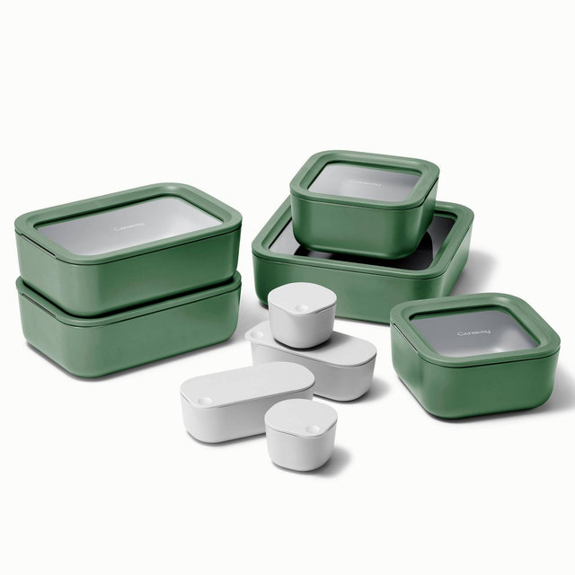 Caraway Home 14pc Food Storage Set Cream