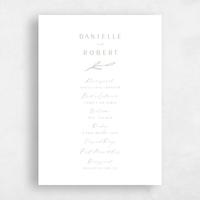 Green Wedding Program - Avila Letterpress