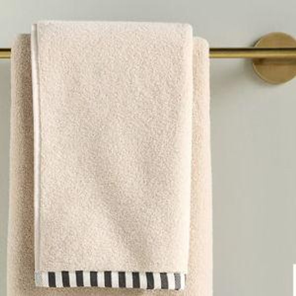 The Sloane Stripe Trim Soft Cotton - Hand Towel