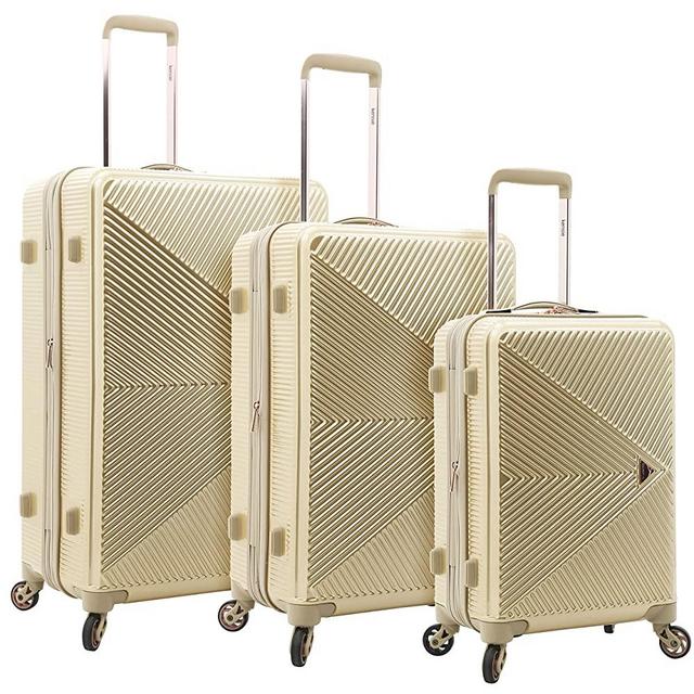 kensie 3 Piece Luggage Set, Pale Gold