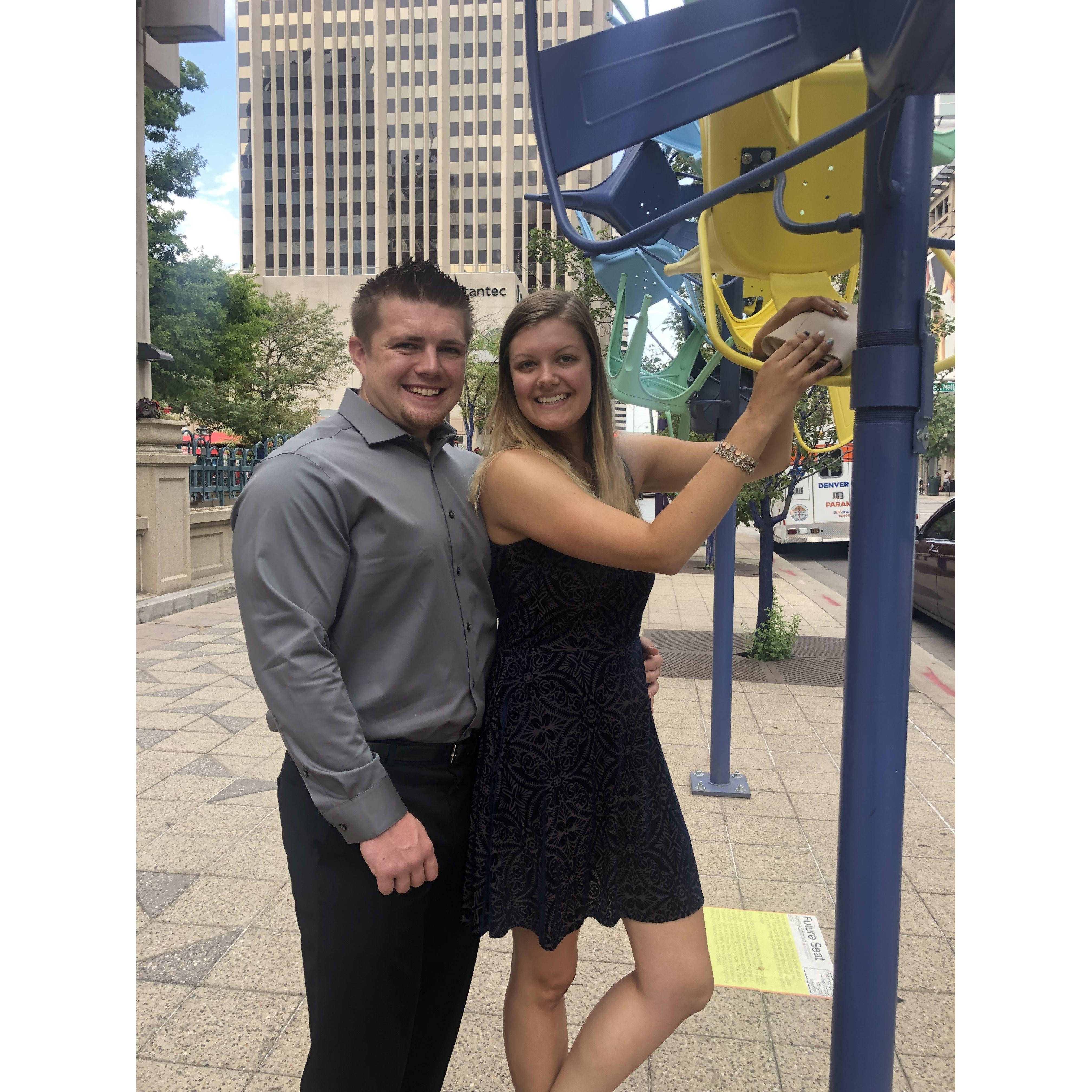 Fun photo shoot outside DCPA before the play Anastasia