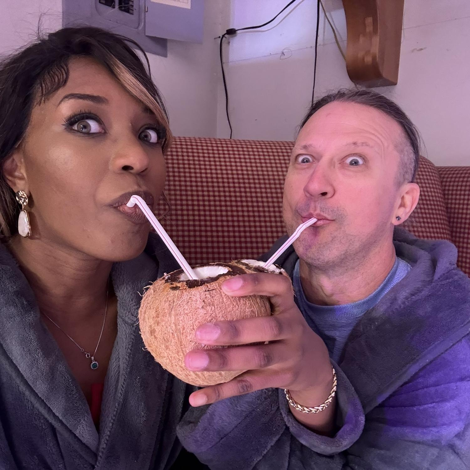 I made coconut cocktails of some sort and let’s just say, they were delicious!!