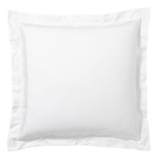 Grand Organic Percale Sham, Euro, White