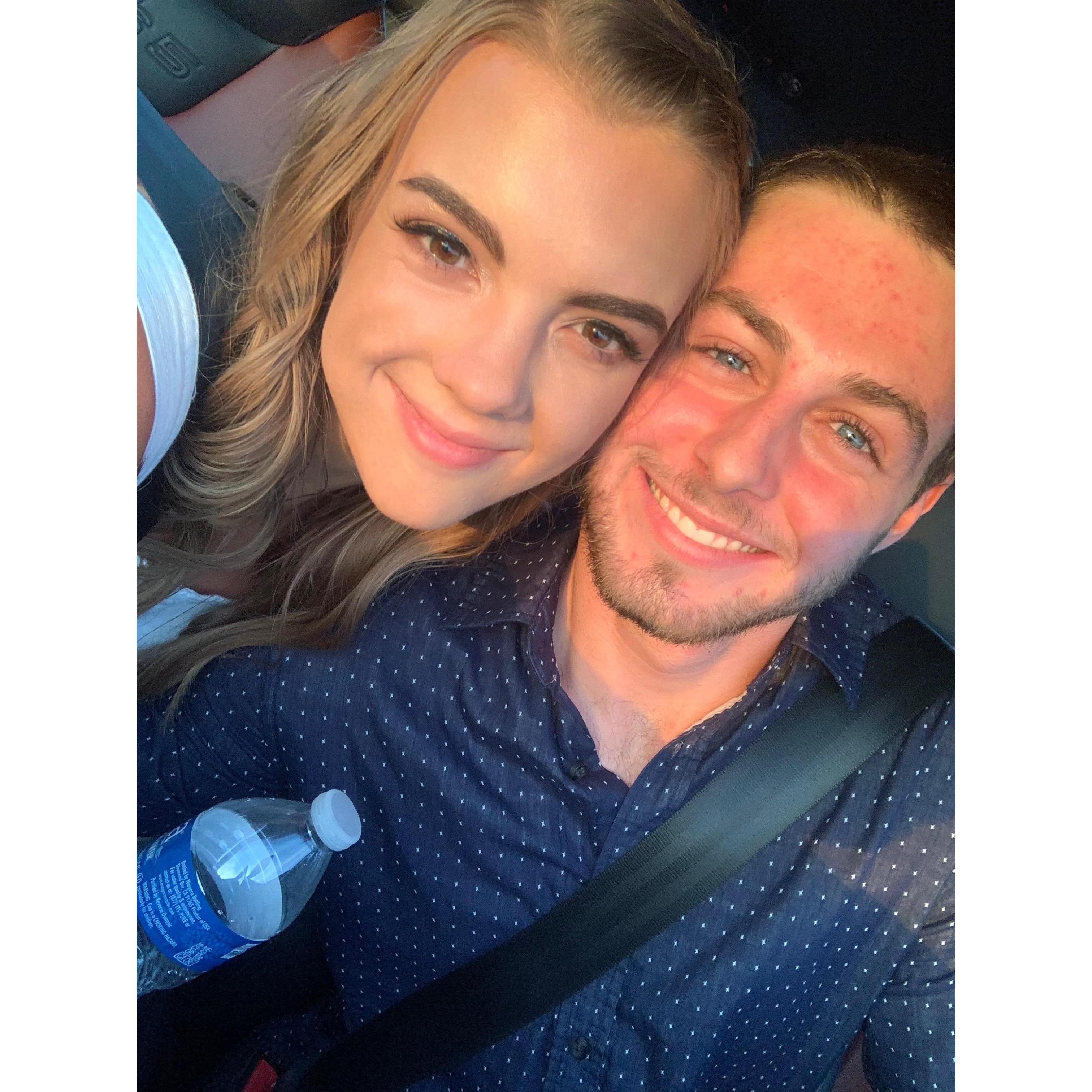 Right before our engagement pictures!